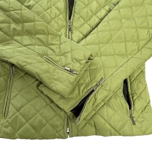 JUDITH HART COLLECTION Women's Quilted Puffer Zip-up Jacket Green Size S - Picture 5 of 11